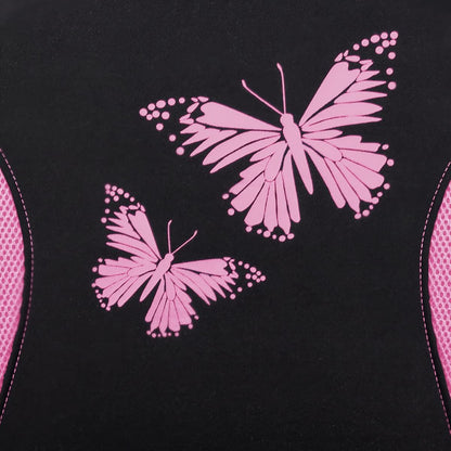 Flying Banner Butterfly car seat Covers ful Set Fashion Universal Lady Woman Female Rear Bench Split Colorized (Pink, 2 Fronts - Lace)