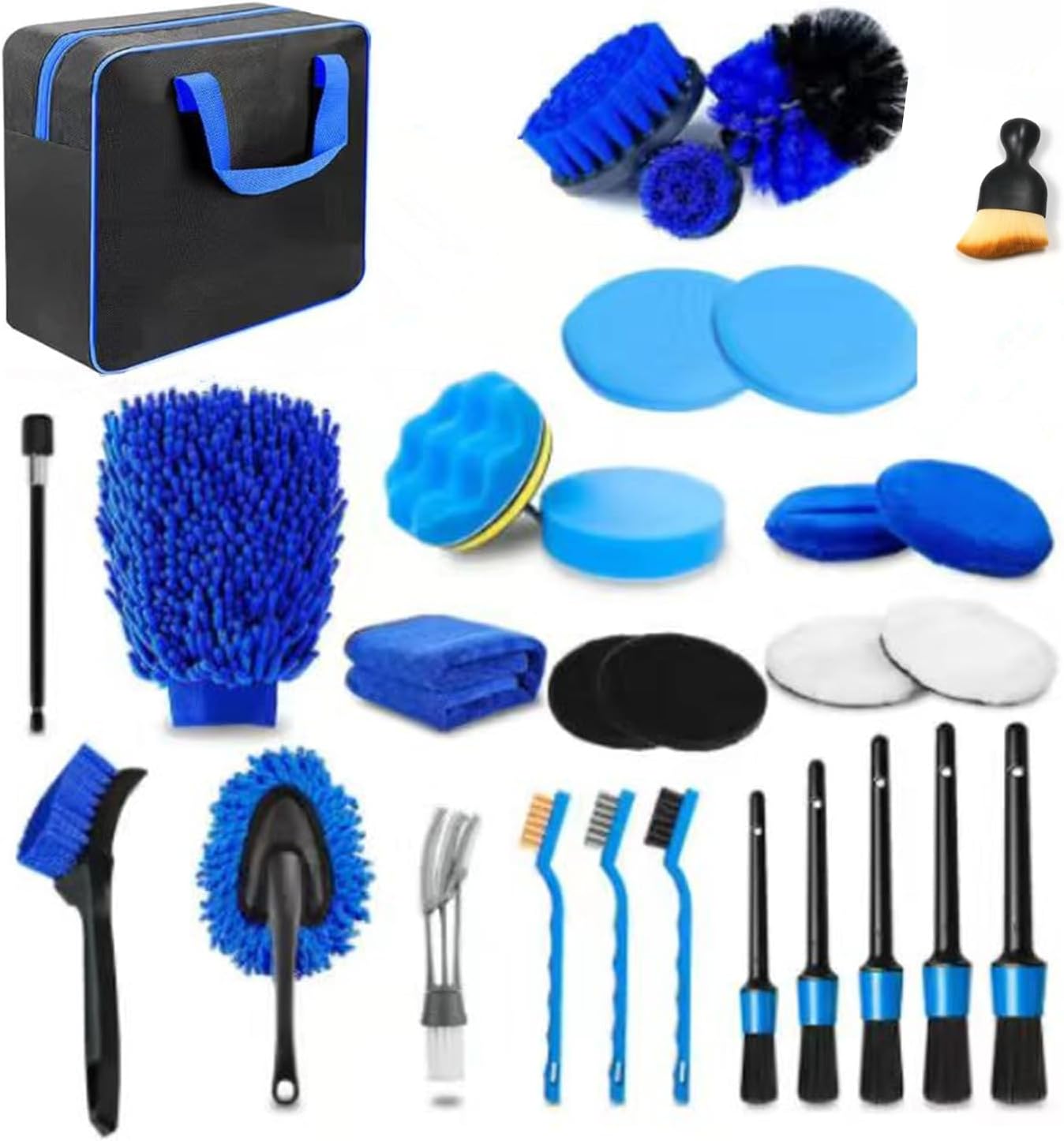 10pcs Auto Car Detailing Brush Set,Car Interior Cleaning Kit,Including 5pcs Car Detailing Brushes, 3pcs Wire Brush and 2pcs Different Soft Bristle dusting Brush for car Interior.