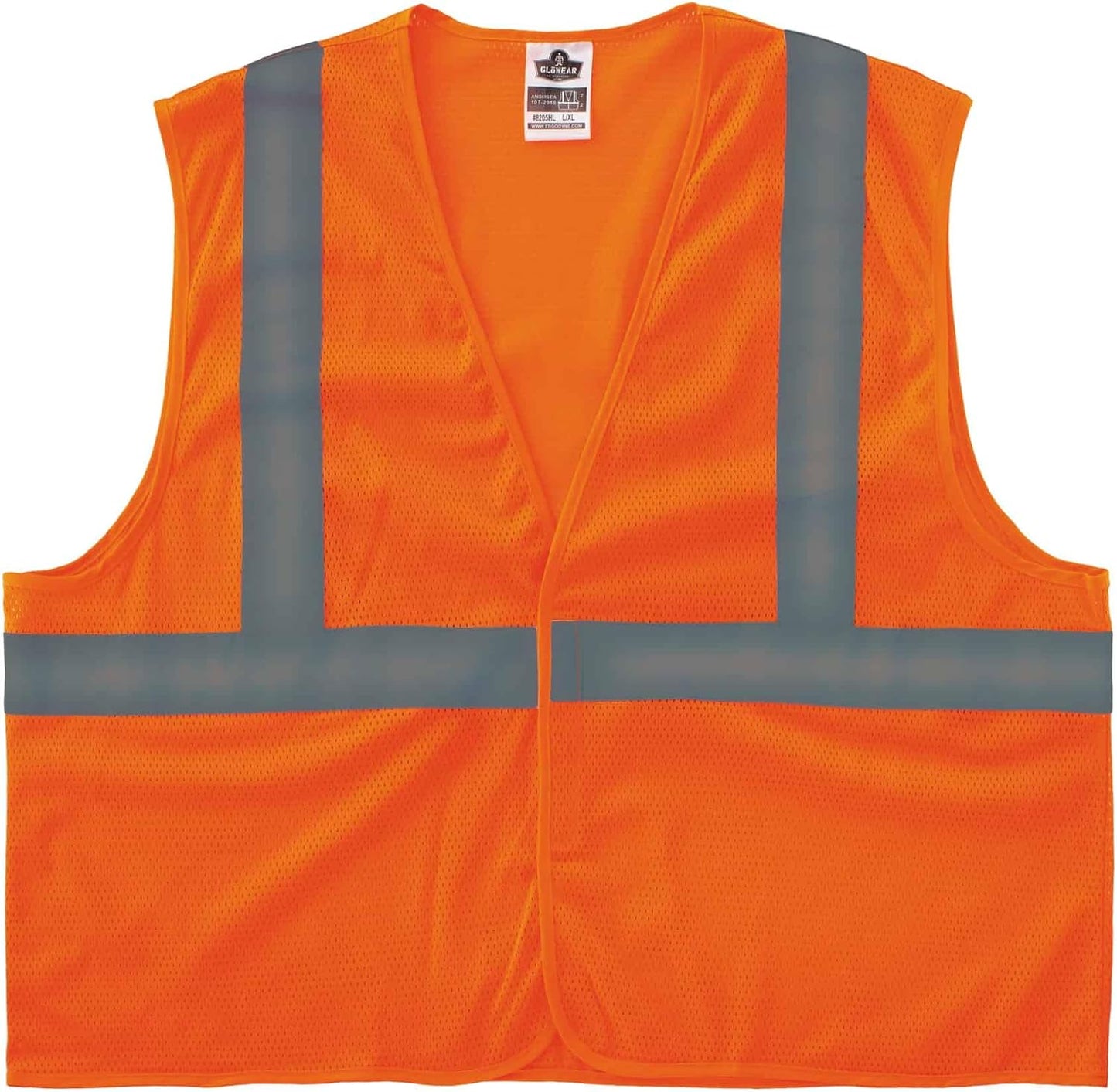 Ergodyne GloWear Reflective Safety Vest, Yellow, Orange, Mesh, Adults, Unisex, Hi-Visibility Safety Vest, Vest