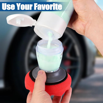 Flow Tire Shine Applicator, Reusable Car & Truck Tire Dressing Applicator, No-Drip Streak-Free Tire Shine Applicator Pad, Car Detailing Foam Sponge Pad for All Tire Shine & Gels(Black+Green)