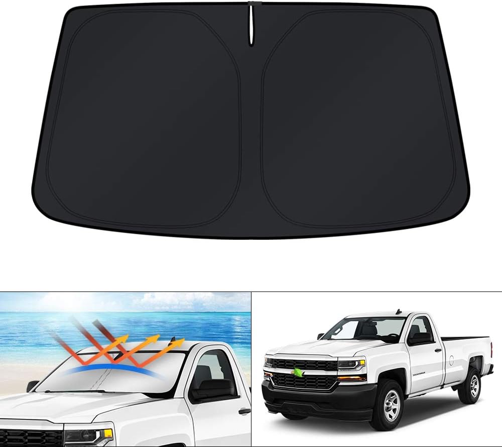 KUST Windshield Sun Shade for Toyota RAV4 2019-2022 2023 2024 2025 2026 Window Accessories Shade Sun Visor Cover Foldable Block UV Rays - Colors A