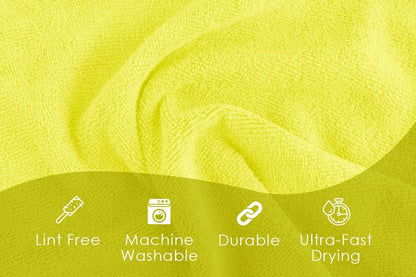 Avalon Towels Microfiber Cleaning Cloths (Value Pack of 36) - Size 16 x 16 Inches, Highly Absorbent Cleaning Rags, Lint Free, Reusable and Washable, Microfiber Towels for Cars