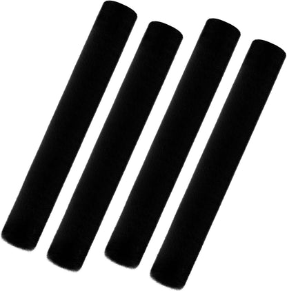 Boao 4 Pack Faux Sheepskin Car Seat Belt Pads Seatbelt Protector Soft Seat Belt Shoulder Strap Cover Comfort Harness Pad(Black, 9.9 Inch)