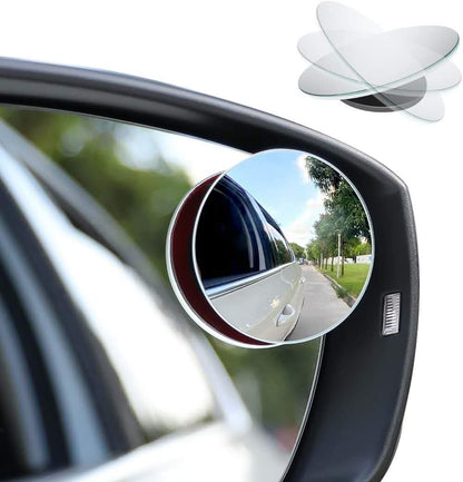 CUNCUI 2pcs Fan Shaped Blind Spot Mirror, 360 Degree Adjustabe HD Glass Blind Spot Mirrors, Frameless Convex Rear View Mirror, for any Car, Van, Suv and Trucks.