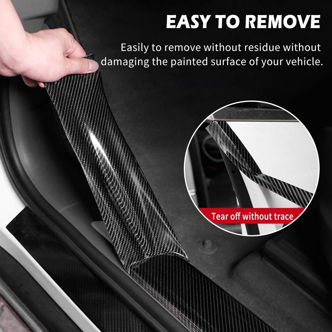 CloudBuyer Universal Car Door Edge Protector, Clear Sill Guard Film with Anti-Collision Protection for Most Vehicles (33Ft x 2.7In, Transparent)