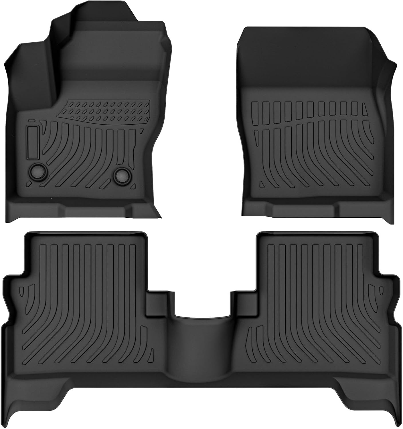 All Weather Floor Mats for 2016-2019 Chevy Cruze (No Fit 2016 Cruze Limited), Chevy Cruze Floor Mats, 1st and 2nd Maximum Coverage, 3D Waterproof TPE Rubber Protector Car Mats Full Set Liners