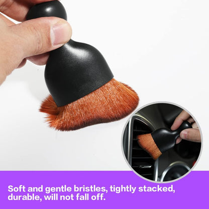 AOCISKA Car Interior Detailing Brush,Soft Bristle Cleaning Brush Car Detailing Brush Dusting Brush,Car Interior Cleaning Tool,Auto Detail Brush Car Dash Duster Brush (Black)