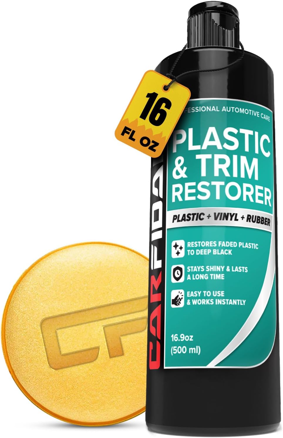 Carfidant Ultimate Trim & Plastic Restorer for Cars - Black Plastic Restorer - Restores Faded and Dull Plastic, Rubber, Vinyl - 8.4 fl oz