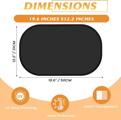 Car Window Shades for Baby (4 Pack), 19.6 x 12 Sun Shades for Side Windows, Foldable Car Shades for Child, Adsorption Window Covers from Glare and UV Rays