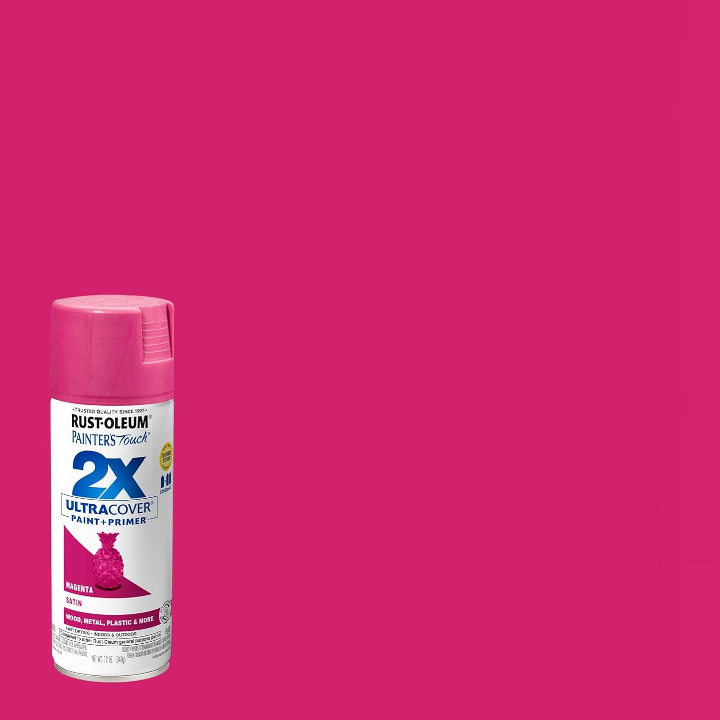 Rust-Oleum 334029 Painter's Touch 2X Ultra Cover Spray Paint, 12 oz, Gloss Clear - Colors E