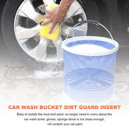 2 PCS Car Wash Bucket Inserts, Auto Detail Dirt Gaurd Buckets Filter Helps Remove Dirt Debris, Dirt Guard Insert Wash Filter Fits 12 Inch Diameter Bucket or 3-5 Gallon Buckets (Black+Red)