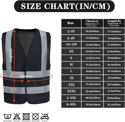 AYKRM 12 colour High visibility viz vest hi vis viz reflective work construction safety vest (XS-8XL) - Colors A