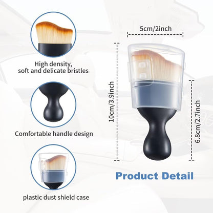 Car Interior and Exterior Soft bristles Detail dust Automotive Brush dusting Brush Dashboard Cleaning Brush Home Office Computer Keyboard dusting Tools+ Double-Sided Suede Cleaning Towel