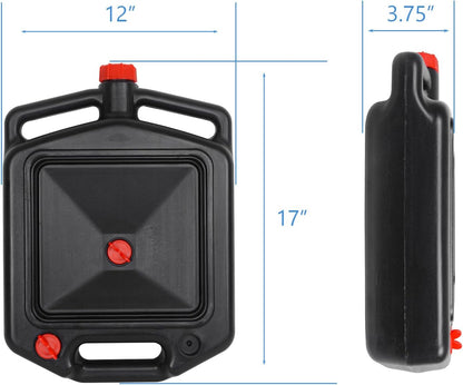 MOTO4U Motorcycle Oil Drain Pan Container Oil Change Storage Bottle Low Profile Repair with Spout Vent Plug Lid for ATV Off Road