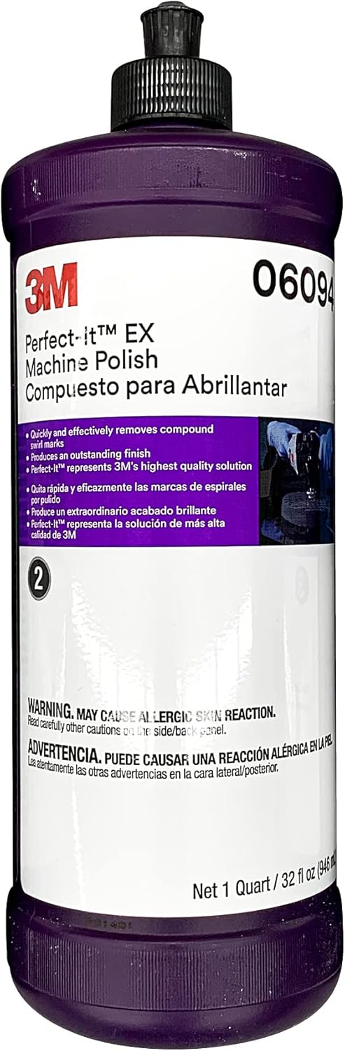3M Perfect-It EX Machine Polish, 06094, High Performing, 1 qt (32 fl oz/946 mL)