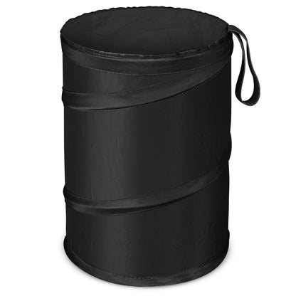 Car Trash Can, 2 Packs Mini Collapsible Pop-up Car Garbage Can, Waterproof Hanging Car Trash Bag with Velcro, Car Trash Bin, Black