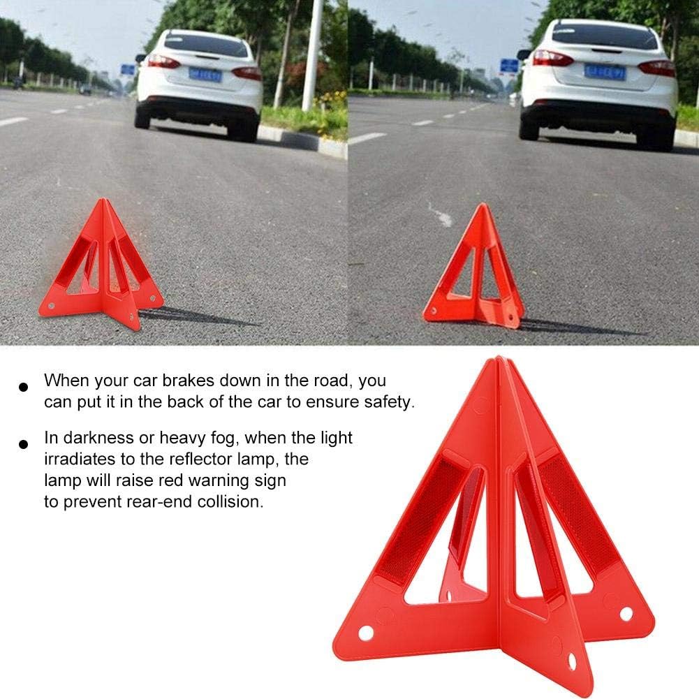 Triangle Warning Sign, Portable Car Emergency Breakdown Reflective Warning Safety Road Stop Sign