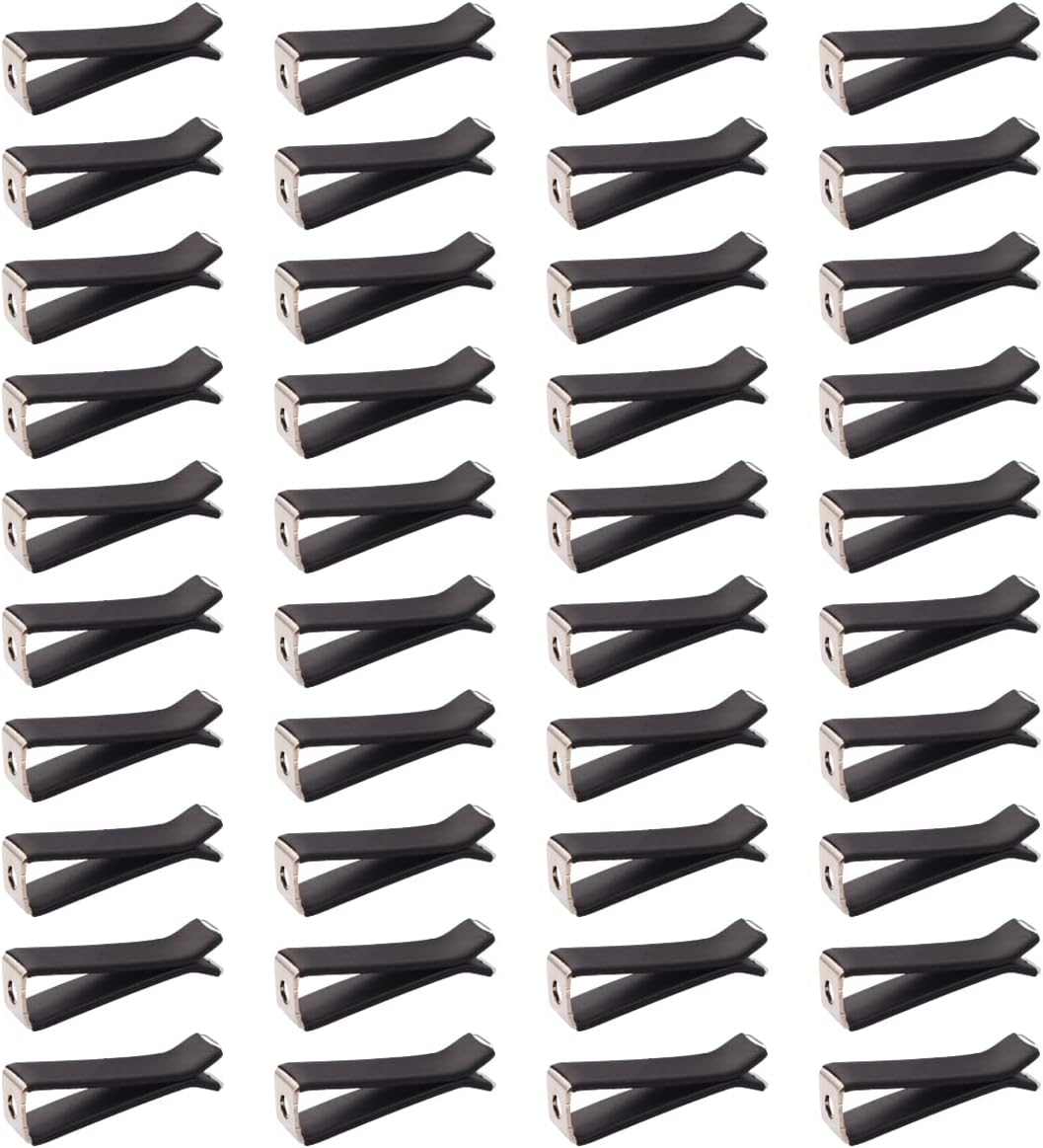 Dianrui 40PCS Black Square Head Car Vent Clips, 9mm Auto Air Conditioner Outlet, Air Freshener for Car Office Home