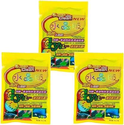 3 bags Reusable Car Cleaning Gel Slime Putty - Strong Adhesive Dust Cleaner for Auto Vents, Interior, Keyboards & Electronics