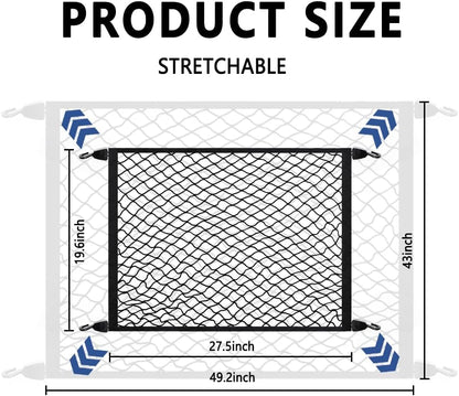 Cargo Net for SUV,Upgraded Highly Elastic Truck Cargo Net with Trunk Net Hooks - Stretch to 62.99"X47.24",Premium Truck Bed Netting for Cargo for Car Organizer and Storage (31.1x22.8)