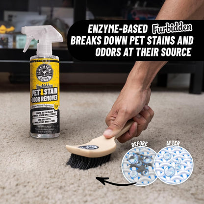 Chemical Guys Furbidden Pet Stain Remover for Car & Home, Carpet & Upholstery Cleaner, Eliminates Pet Odors & Stains from Urine & Vomit, Multi-Surface Pet Odor Neutralizer - 16 oz