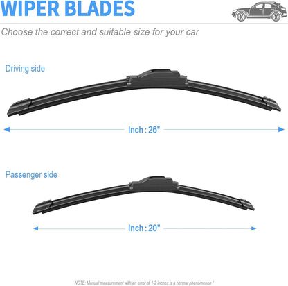 Gavimnal® 28"+17" Silicone Wiper Blades Replacement For Nissan Altima 2007-2015,Maxima 2009-2014,All-Season Front Windshield Wiper Blades(Set of 2)
