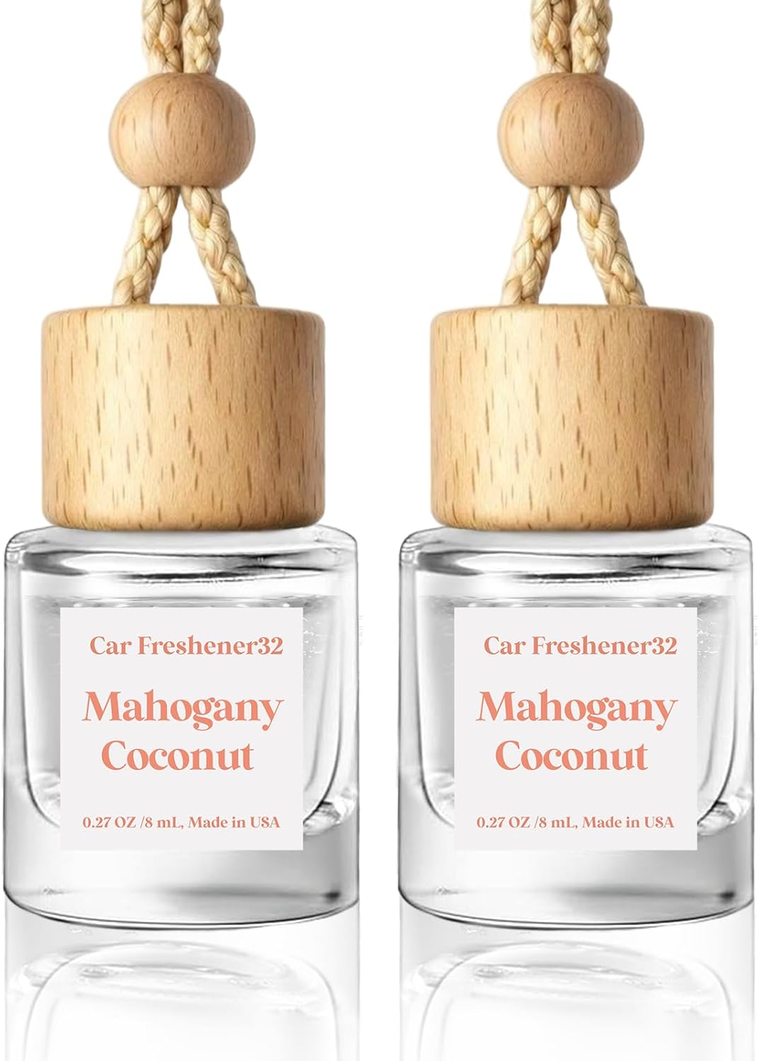 HoogaLife Car Air Freshener Diffuser 2 Pack Hanging Air Freshener Diffuser - Vanilla Cream Fragrance Oil Air D iffuser for Car, 45+ days Long Lasting Fragrance Made in USA C ar Air Fresheners (V54)