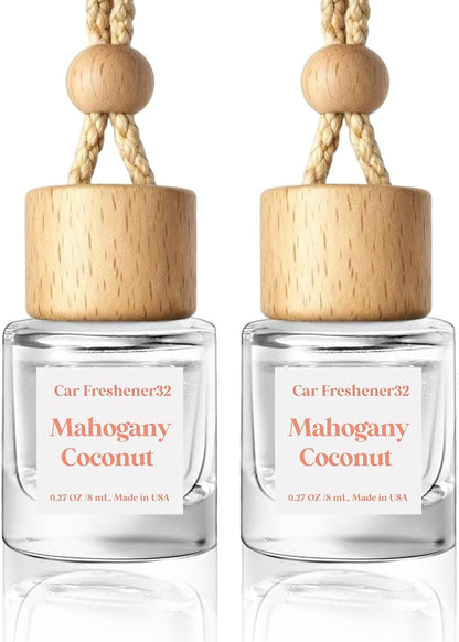 HoogaLife Car Air Freshener Diffuser 2 Pack Hanging Air Freshener Diffuser - Vanilla Cream Fragrance Oil Air D iffuser for Car, 45+ days Long Lasting Fragrance Made in USA C ar Air Fresheners (V54)