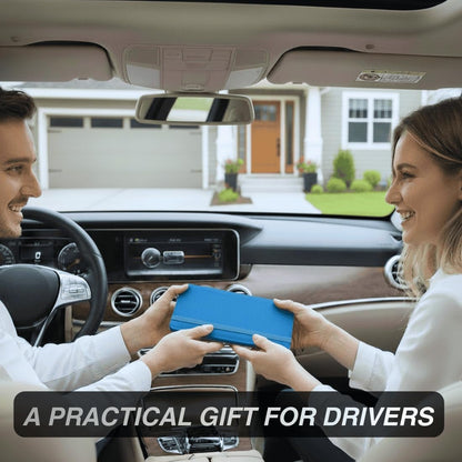 LINTRU Car Insurance and Registration Card Holder, Fits Folded Registration Papers, Double-Stitched Rigid Backing, Secure Elastic Closure, Vehicle Document Organizer, Car Accessories for Men & Women
