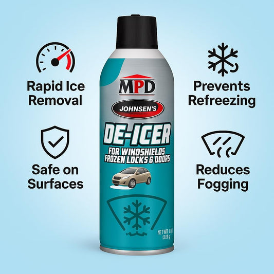 MPD Cobalt Charm Windshield De-Icer Spray – Fast Acting Ice & Frost Remover for Car Windows, Mirrors, Locks & Doors | Prevents Refreezing | Safe for Paint, Metal & Rubber | 10 oz Aerosol Can (2-Pack)