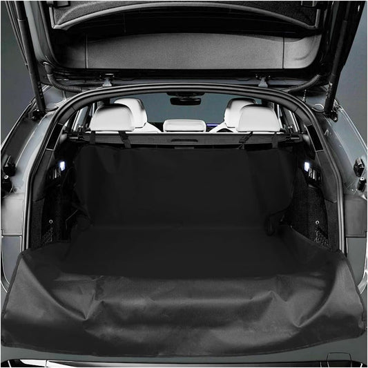 ZIMISI Car Cargo Liner for Dogs, Waterproof Non-Slip Dog Seat Mat, Anti-Scratch Rear Bumper Guard for Cars, Foldable Pet Cargo Cover, Universal Car Rear Trunk Accessories for Cars/SUVs/Trucks (Black)