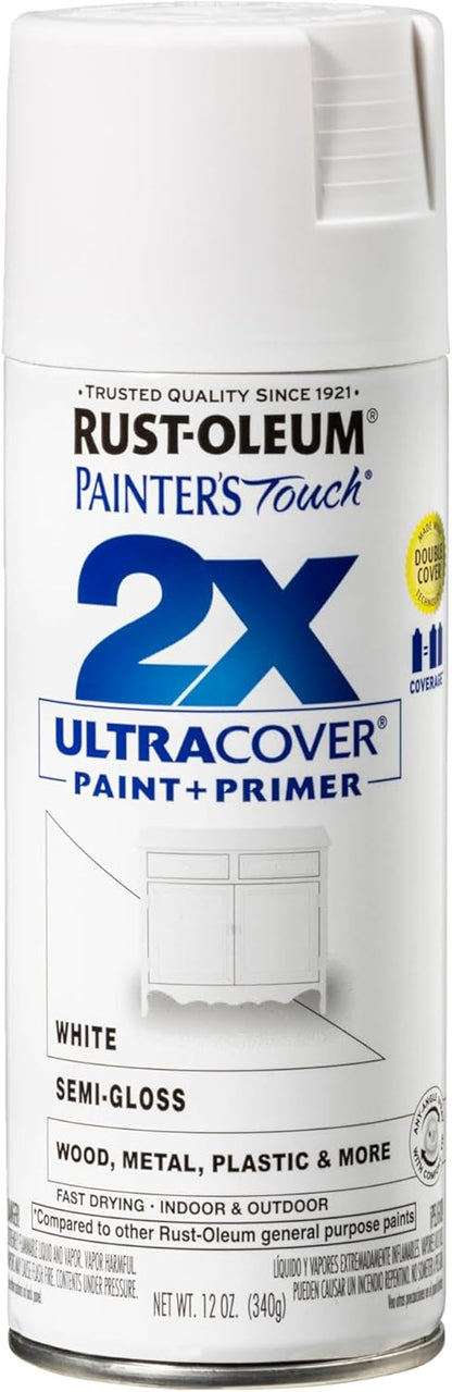 Rust-Oleum 334029 Painter's Touch 2X Ultra Cover Spray Paint, 12 oz, Gloss Clear - Colors B