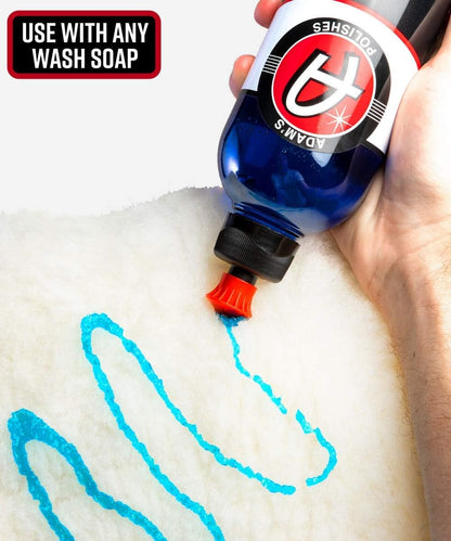 Adam's Polishes 10 Professional Wool Wash Pad - Plush Synthetic Car Wash Pad is Gentle On Auto Paint Without Worry of Scratches or Swirls - Car Soap & Wax Safe Detailing Tool for Car or Truck