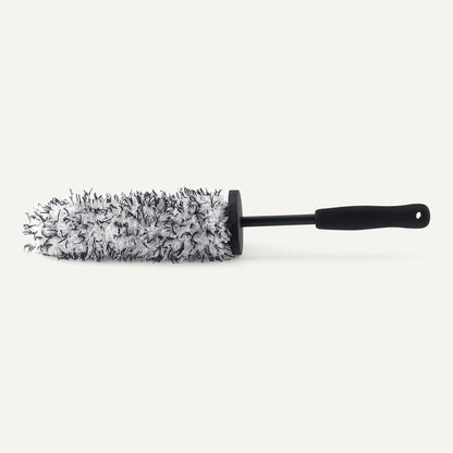 Amazon Basics Microfiber Wheel Cleaner Brush, for Rim Cleaning and Car Detailing, 16.54" Length, Gray