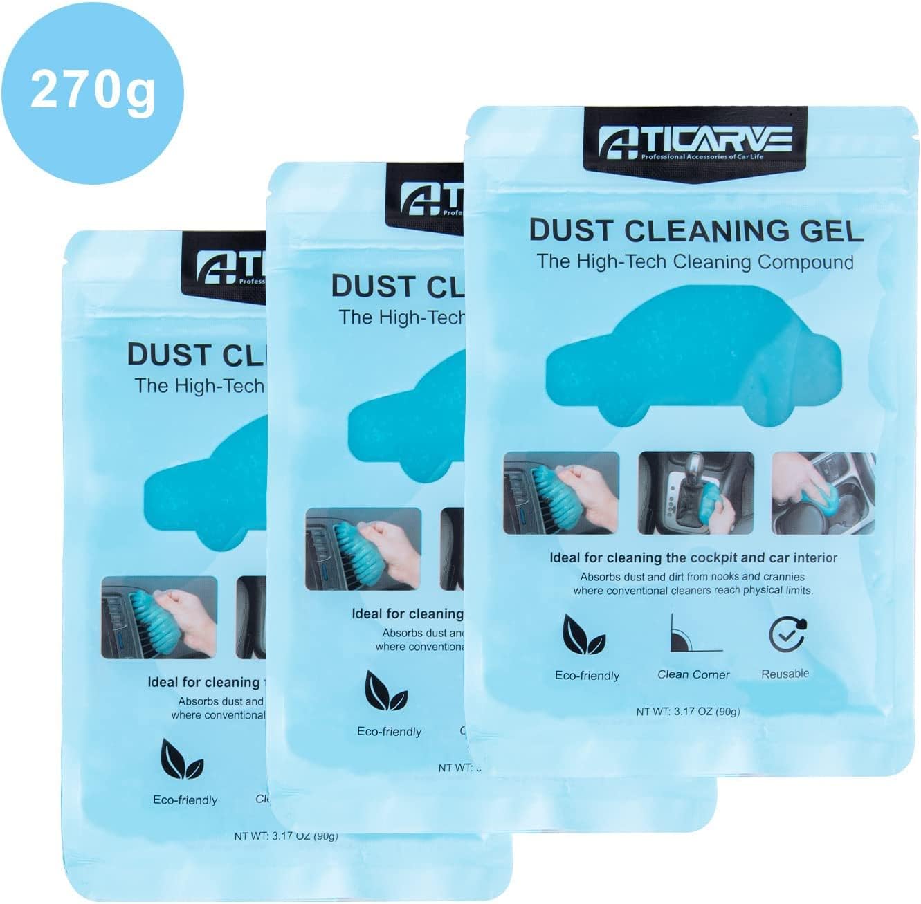 Cleaning Gel for Car Detailing Putty Car Vent Cleaner Goo Cleaning Putty Gel Auto Detailing Tools Car Interior Cleaner Dust Cleaning Mud for Cars Dust Cleaner Slime Keyboard Cleaner Gel (1Pack)