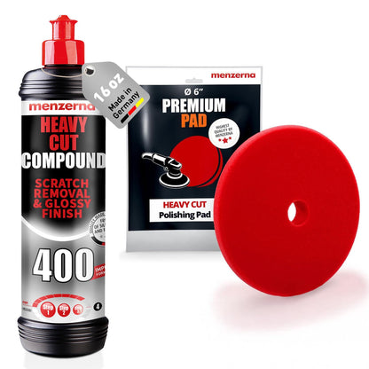 menzerna Polishing Set 8oz – HCC1000, MCC2500 & 3800 | 3-Step System for Scratch Removal, Swirl Elimination & Mirror-Like Finish