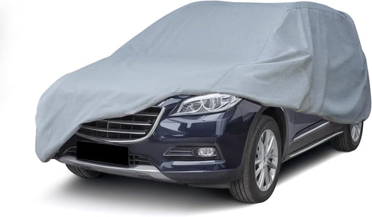 Season Guard Car Cover for Sedans up to 205", Breathable Full Exterior Vehicle Cover, Lightweight Dustproof Indoor & Light Outdoor Car Cover, Gray