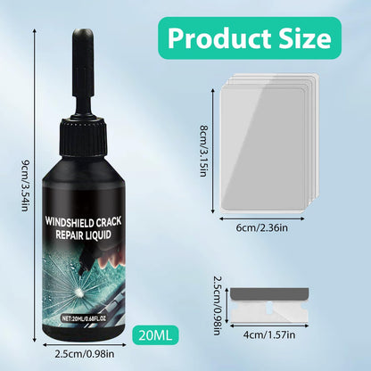 2PCS Windshield Crack Repair Kit,2024 New Glass Cracks Gone Repair Kit,Windshield Crack Repair Car Window Windshield Repair Kit,Glass Repair Fluid for Fixing Chips and Star Shaped Crack