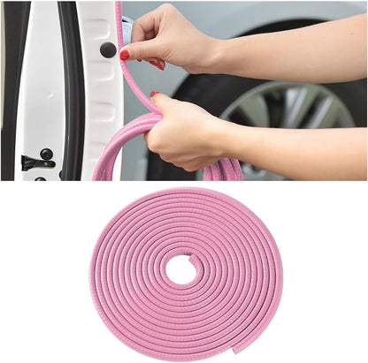 Osilly Car Door Edge Guards, 16Ft Rubber Seal Car Door Edge Trim, U Shape Door Edge Protector Guard, Aluminum Weather Proofing Automotive Door Edge Molding Protection for Most Car (Black)