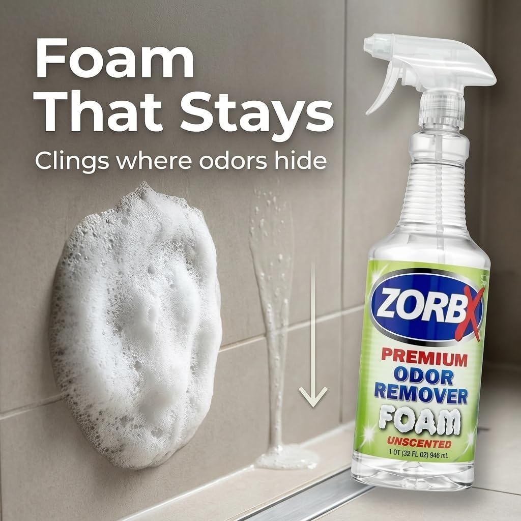 ZORBX Unscented Odor Eliminator for Strong Odor 16 Fl Oz - Used in Hospitals & Healthcare Facilities - Advanced Trusted Formula, Fast-Acting Odor Remover Spray for Dog, Cat, House & Carpet