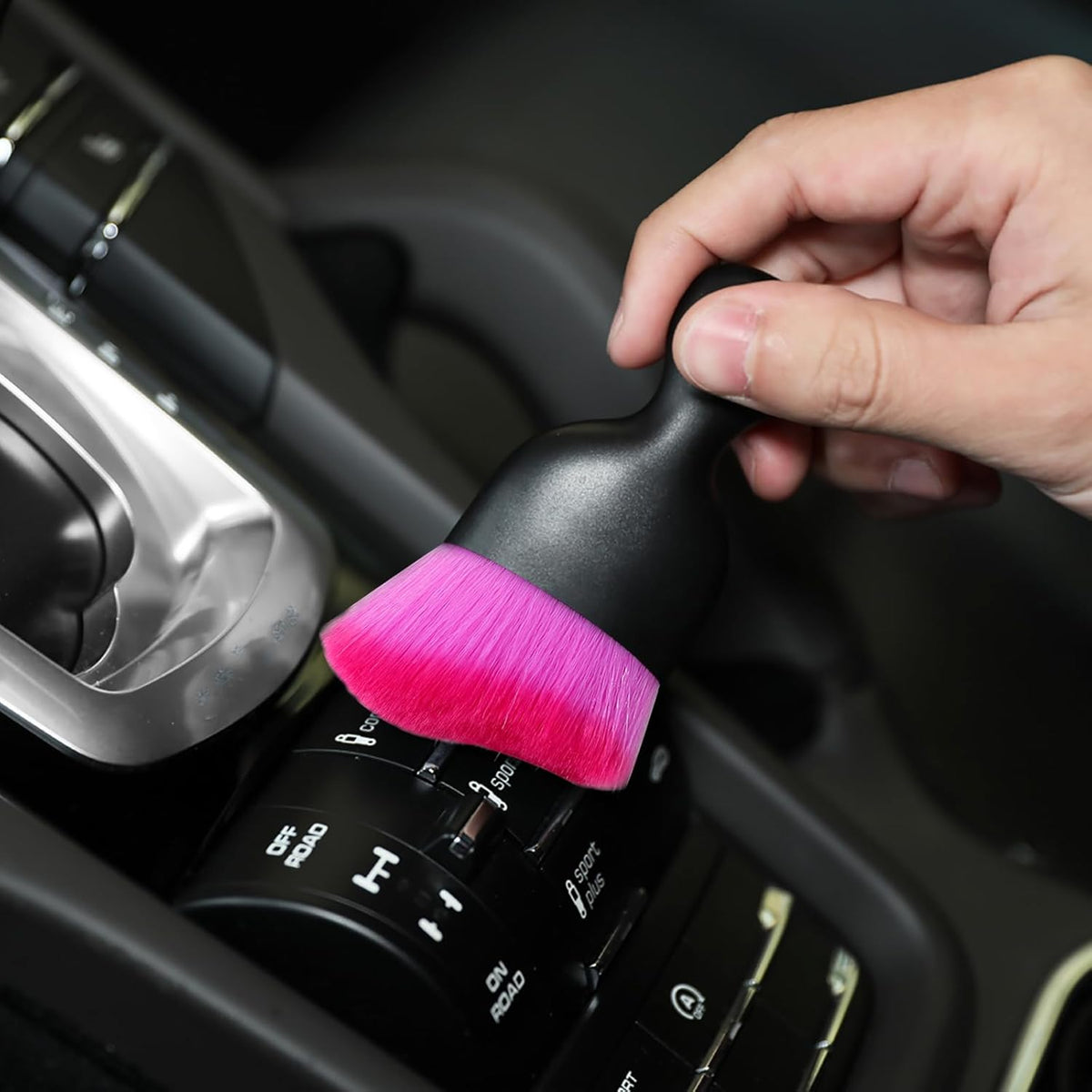 AOCISKA Car Interior Detailing Brush,Soft Bristle Cleaning Brush Car Detailing Brush Dusting Brush,Car Interior Cleaning Tool,Auto Detail Brush Car Dash Duster Brush (Black)