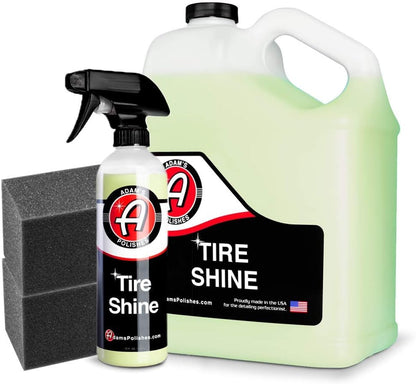 Adam's Tire Shine 16oz - Tire Dressing Spray with Added SIO2 for Rubber Protection, Gives A Glossy Wet Look & No Sling