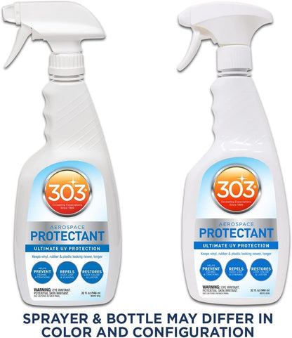 303 Products Aerospace Protectant Spray, UV Protection for Outdoor Surfaces – Protects Vinyl, Plastic & Rubber, Repels Dust & Dirt, Matte Finish, 10 oz