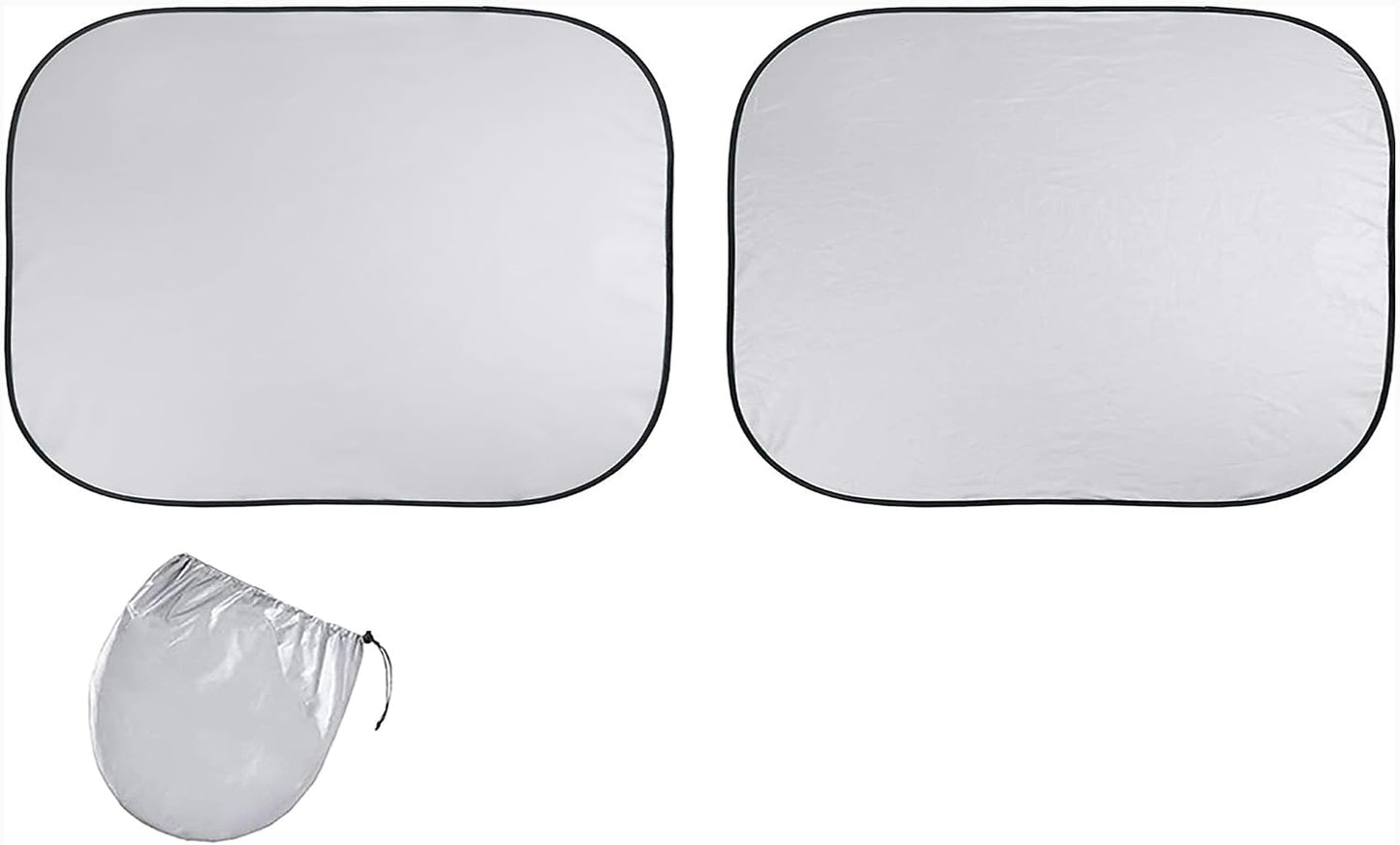 EzyShade Windshield Sun Shade with Shield-X Reflective Technology. See Size-Chart with Your Vehicle. Foldable 2-Piece Car Sunshades Reflect UV Sun and Heat and Protect Your Car. Standard (Medium) Size