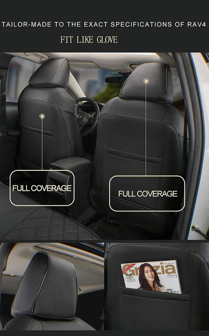 EKR Tacoma Car Seat Covers Custom Fit for Toyota Tacoma (Petrol) 2024 2025 2026 DoubleCab/CrewCab SR/SR5/TRD Sport/TRD Off-Road/Limited -Truck Seat Covers Full Set,Faux Leather(Black)