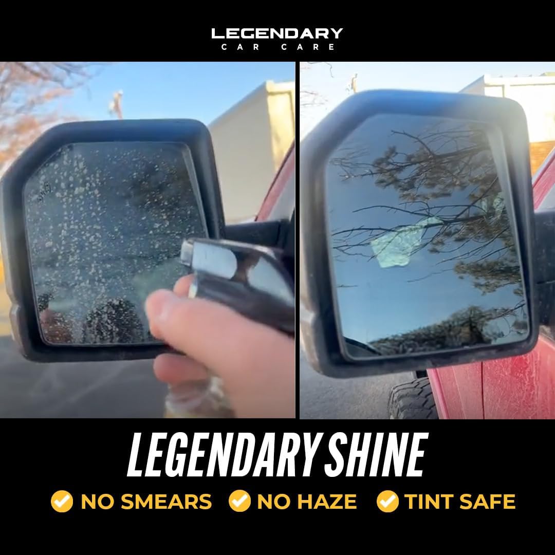 Legendary Glass Cleaner 16oz - Auto Window Cleaner Spray for Car Windows & Windshield - No Streaks, Ammonia-Free, Tint Safe - Interior/Exterior Use