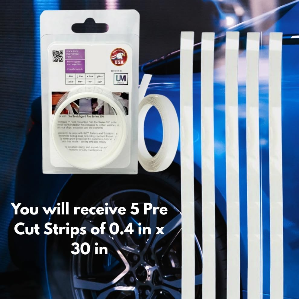 4 Door Edge Upromax Paint Protection Film PPF 8mil Precut Strips, Universal Fit Clear Tape Door Seal, Car Accessories Car Cover, Scotch Guard, Clear Tape, Door Protector, SUV