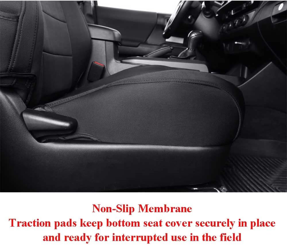 EKR Tacoma Car Seat Covers Custom Fit for Toyota Tacoma (Petrol) 2024 2025 2026 DoubleCab/CrewCab SR/SR5/TRD Sport/TRD Off-Road/Limited -Truck Seat Covers Full Set,Faux Leather(Black)