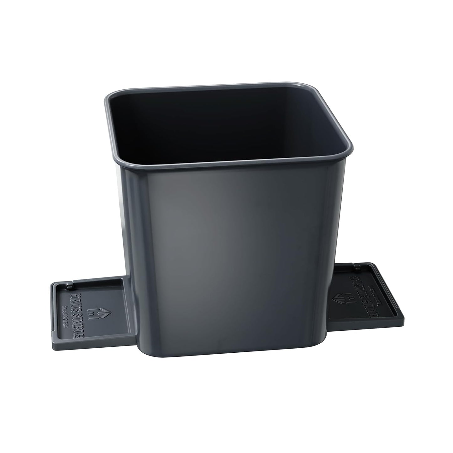 Car Trash Can for Vehicles Leakproof Compact Garbage Bin w/Stability Flap, Anti-Slip Base, Portable Trash Holder for Cars, Trucks, SUVs, Minivans (Black, Large)
