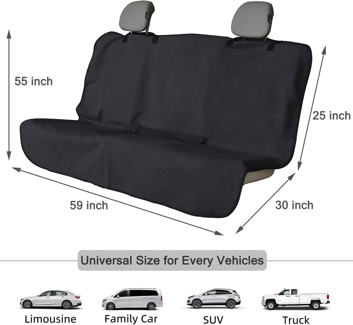 Waterproof Sweating Car Seat Cover for Post Gym Workout, Running, Swimming, Beach and Hiking, Universal Fit Non-Slip Towel Bucket Seat Protector for Cars SUV Trucks, Machine Washable (Grey)